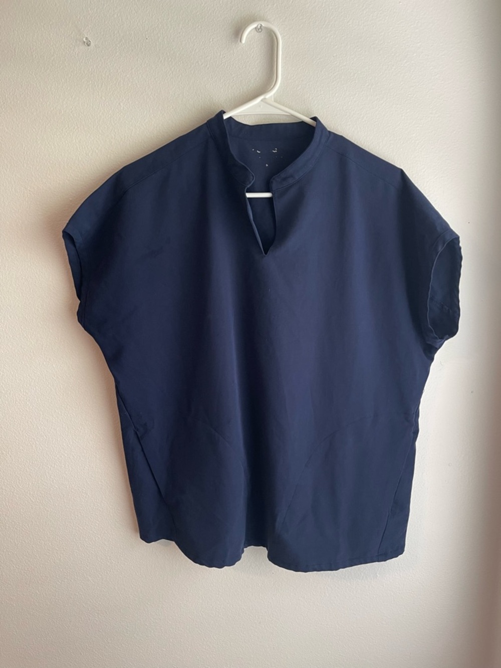Women's Navy Short-Sleeve Scrub Top